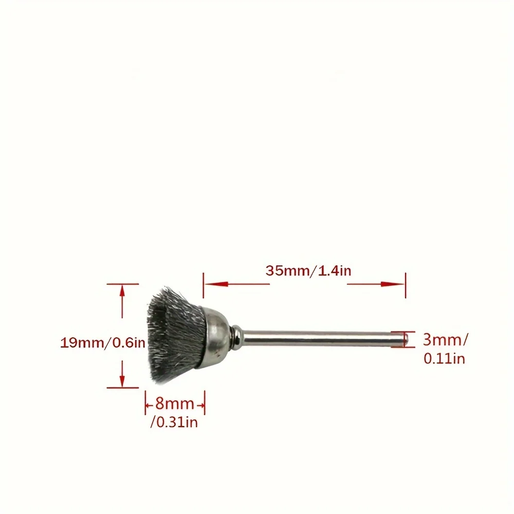 9Pcs Mini Steel Wire Brush Drill Rotary Tool Cleaning Brush Wheel Metal Rust Removal Polishing Disc