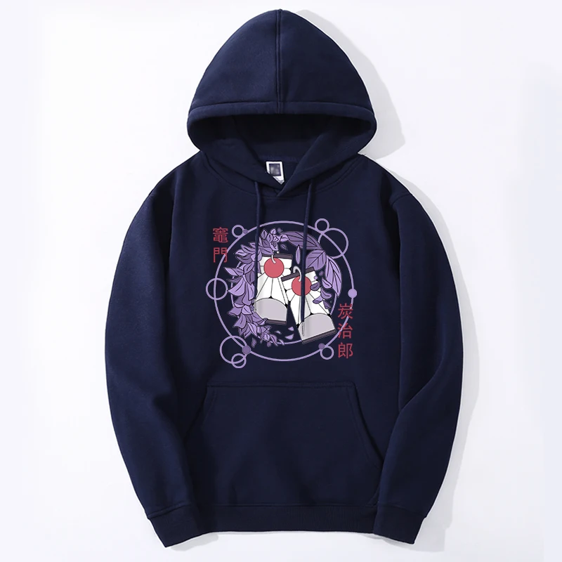 Demon Slayer Anime Hoodies Sweatshirts Men Tanjirou Manga Kimetsu No Yaiba Hoody Fleece New Sportswear Tracksuit Sudaderas