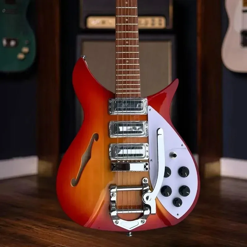 

34-дюймовая модель 325 заката, гитара с полуполыми отверстиями F, богатый и мягкий тон