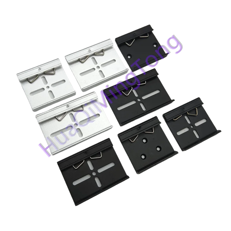 

National Standard 35mm Guide Rail Clip Easy Installation DIN Guide Rail Clip Aluminum Alloy Black and White Bracket