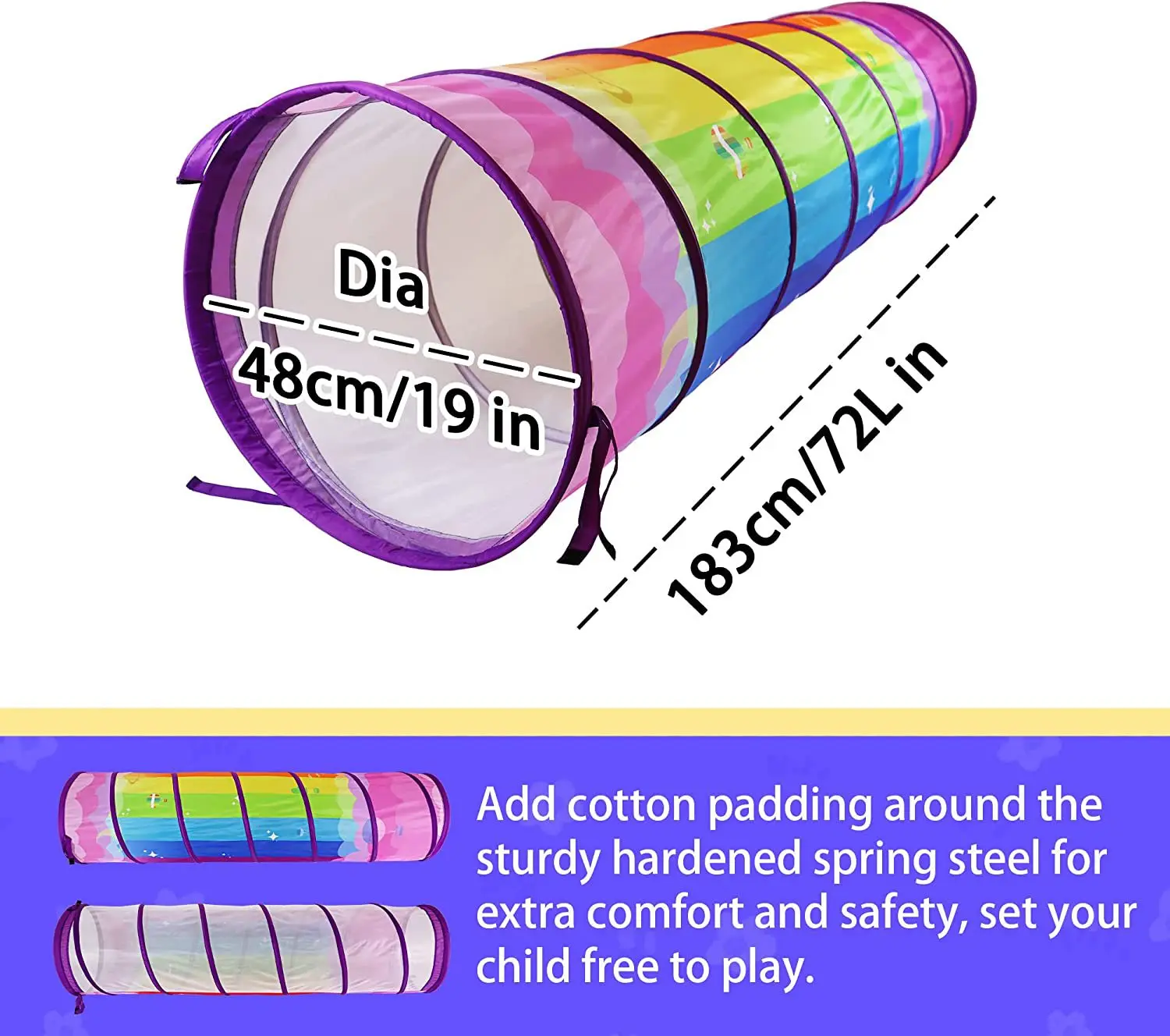 Crawling Tunnel Kids Toys Portable Tent Decoration Folding for Toddlers Children Outdoor Indoor Toy Spring outing outdoor travel