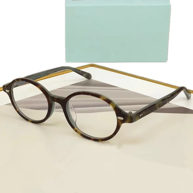 

Quality Desig Mini Unisex Oval Anti-Blue Plano Glasses Frame Lightweight Vintage Preppy Smal Star Model Lovely Lady Goggles