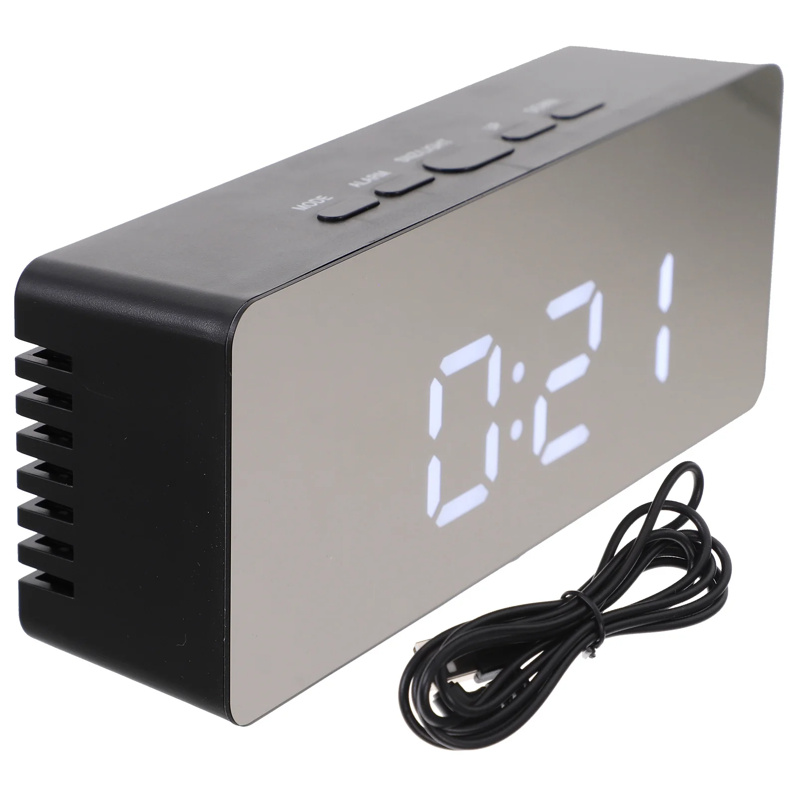 

1Pcs LED Mirror Digital Desk Clock Alarm Clock Calendar Temperature Display Design Digital Desk Clock,