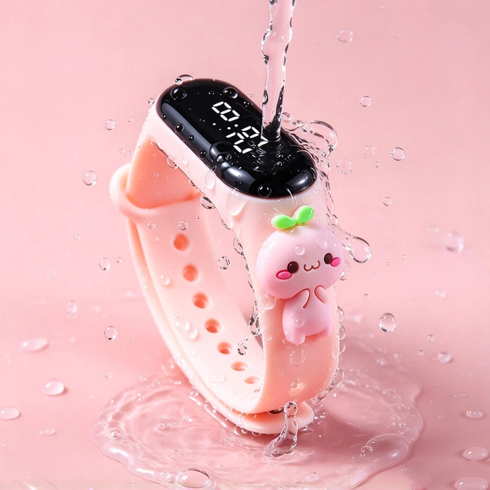 New 3D Cartoon Panda Children Watches for Kids Sports Bracelet Waterproof Men Boys LED Watch Student Clock Relógio Infantil