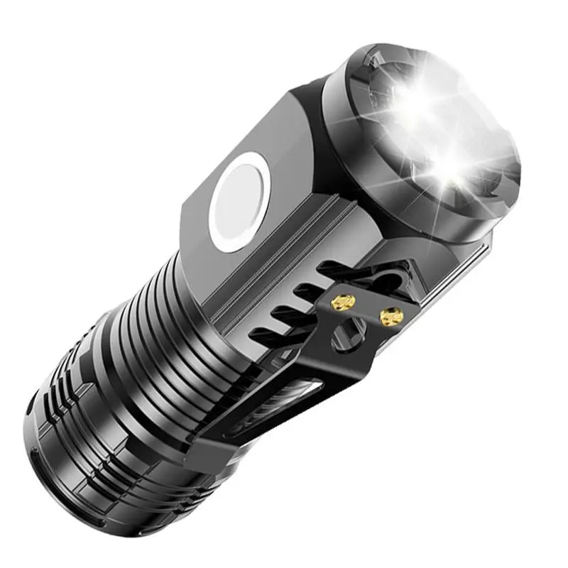 Super Bright Led Flashlight Small LED Flashlights USB Side Light Super Bright Rechargeable Flashlight Multi-purpose Portable For