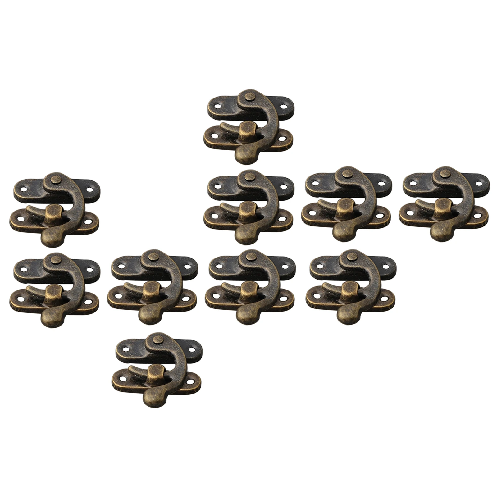 مزلاج قفل السلامة الخشب سبائك الزنك الأجهزة والمجوهرات هوك الحق الملحقات البرونزية المشبك تثبيت المسمار مريحة