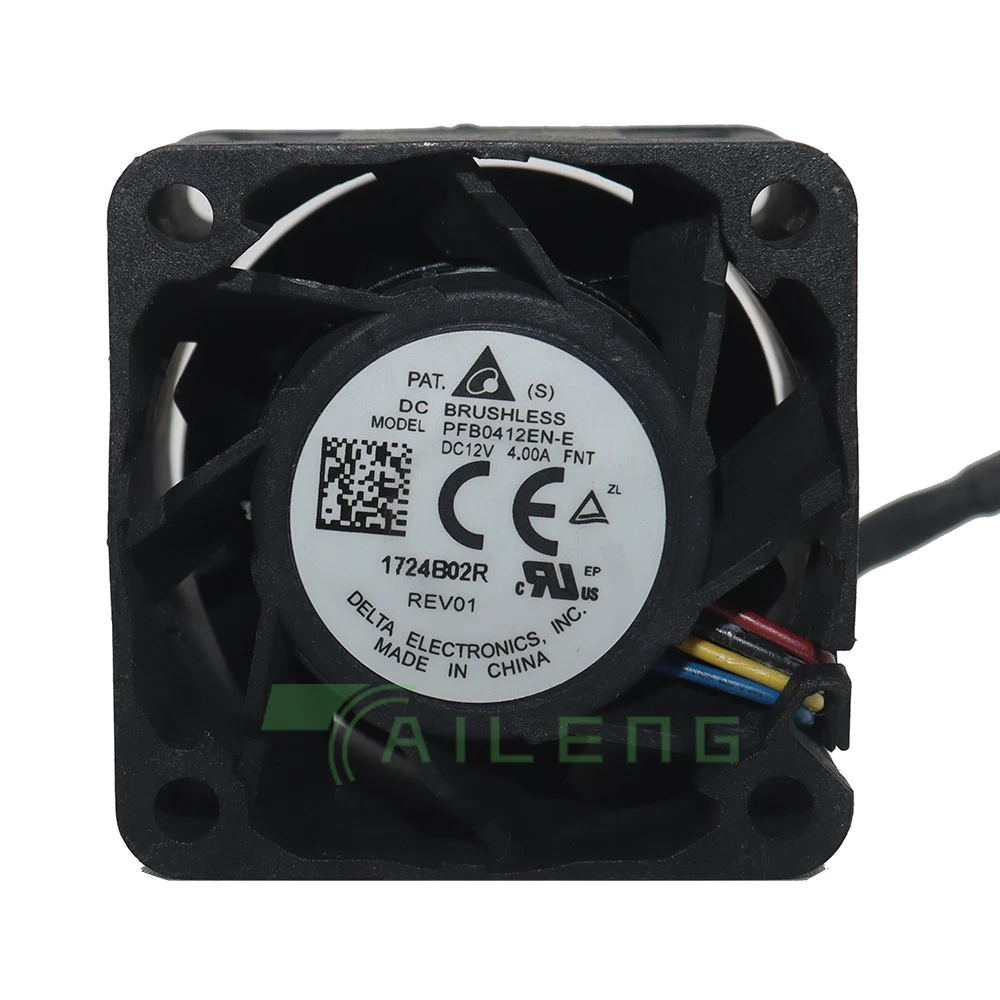 PFB0412EN-E เดลต้าอิเล็กทรอนิกส์ใหม่ DC 12V 4.00A 40x40x28มม. 4ซม. 40มม. 4สายพัดลมทำความเย็นเซิร์ฟเวอร์