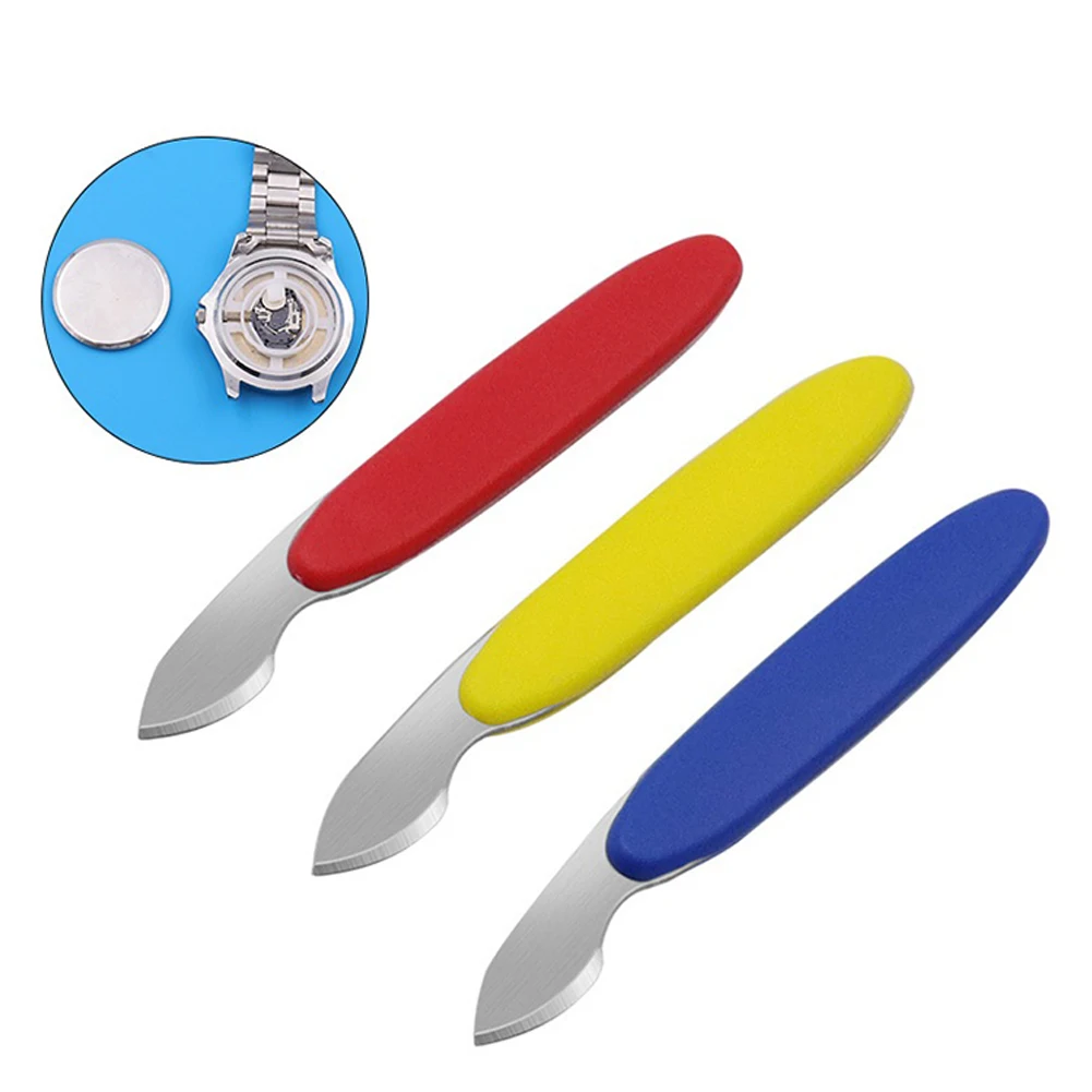 1pc Plastic Metal Watch Case Opener Watch Battery Back Cover Opener Pry Professional Disassemble Watch Repair Hand Tool