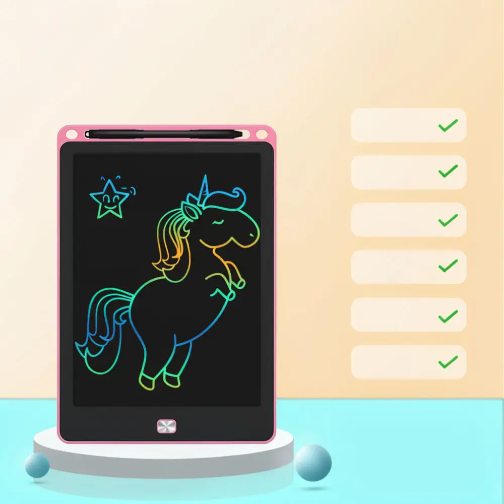 Kids Digital LCD Drawing Board Rechargeable Writing Tablet Erasable Colorful Doodle Screen Electronic Art Learning Gift