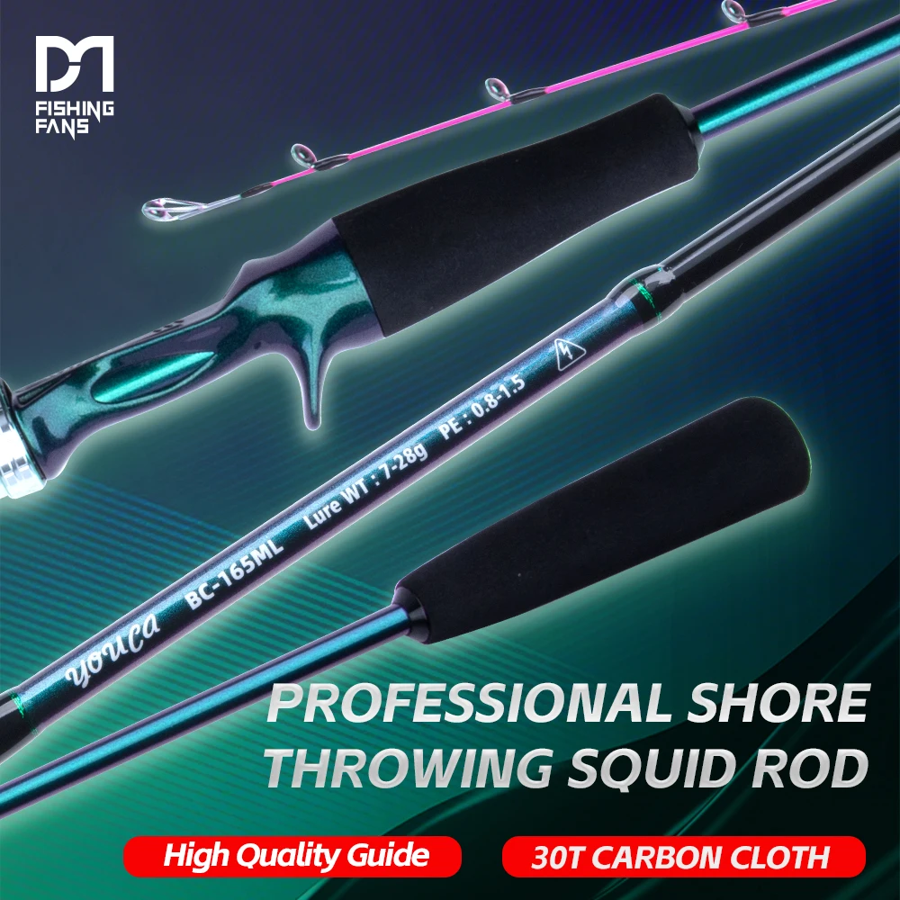 

FISHINGFANS YOUKA Solid Carbon Tip Holographic 165ML 175ML Painting Cuttlefish Casting Octopus ML Squid Boat Sea Fishing rod