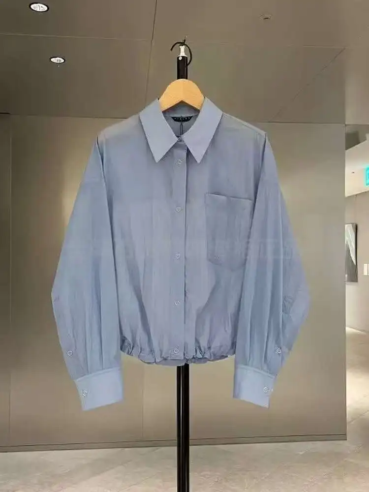 

Summer New Sle Korean Version Simple Faion Casual Comfortable Loose Slimming Long Sve Sun Protection irt Collar