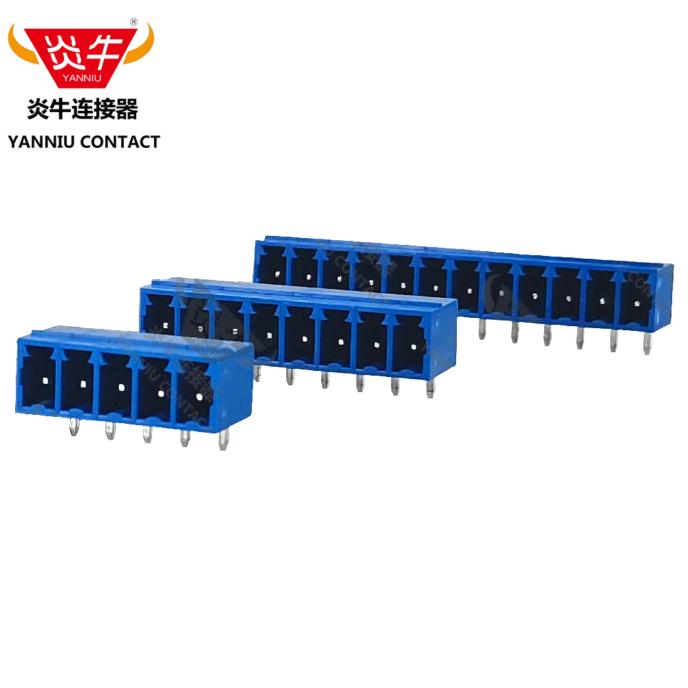 50Pcs KF2EDGR Blue 3.81 2P ~ 12P PCB PLUG-IN TEMINAL BLOCKS 15EDGRC 3.81mm 2PIN ~ 12PIN MC 1,5/ 2-G-3,81  Blue YANNIU