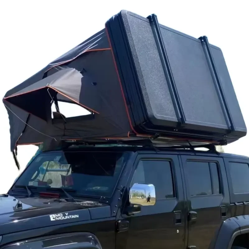 4 Person Waterproof Hard Shell Aluminum Roof Top Tent for Offroad SUV 4x4 Four-Season 280G Canvas Camping - view 2