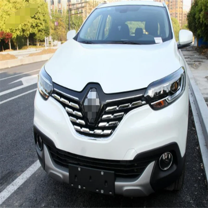 

Для Renault Kadjar 2016-2024 автомобильное хромированное украшение, передняя нижняя решетка бампера, решетка, сетчатые полосы, передняя нижняя пластина бампера