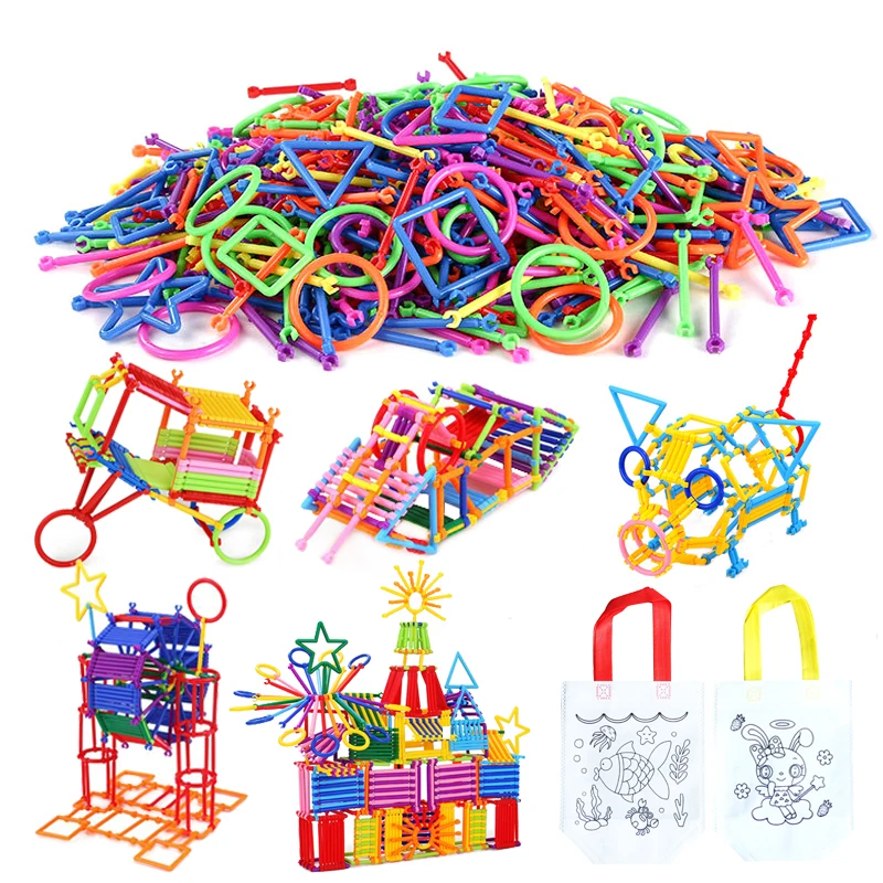 120/240Pcs montowane klocki DIY inteligentne Stick bloki wyobraźnia kreatywność nauczanie edukacyjne zabawka na prezent dla dziecka GYH