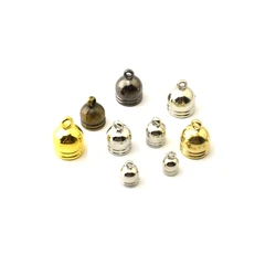 20-50Pcs/Lot 7-14mm Necklace End Tip Tassel Caps Fringe Crimps End Caps For Jewelry Making Finding  Earrings DIY Accessories
