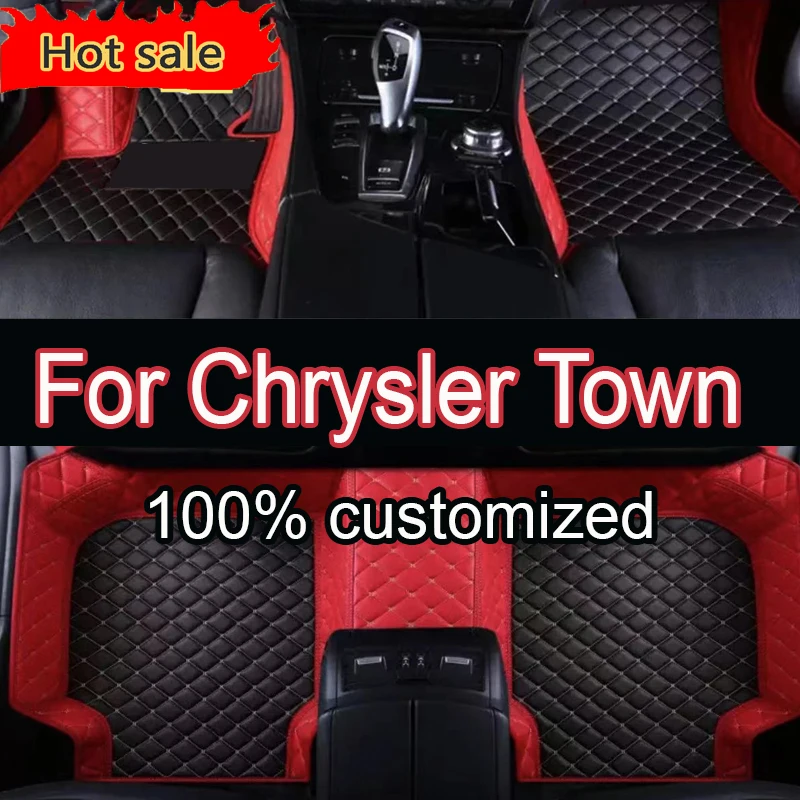 Car Floor Mat For Chrysler Town & Country 7 Seat 2013~2016 Waterproof Protection Pad Carro Rear Trunk Floor Mat Car Accessories