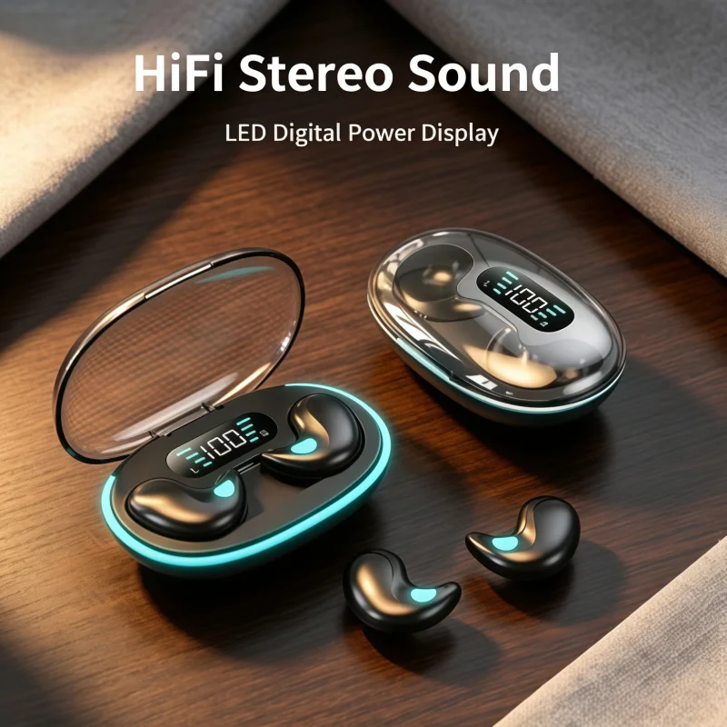 X55 wireless Bluetooth headphones, LED digital display stereo headphones Fast charging sports headphones