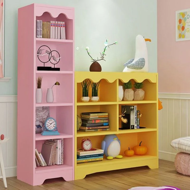 Simple Modern Student Floor Shelf Bookcase Bookshelf Solid Wood Bookshelf