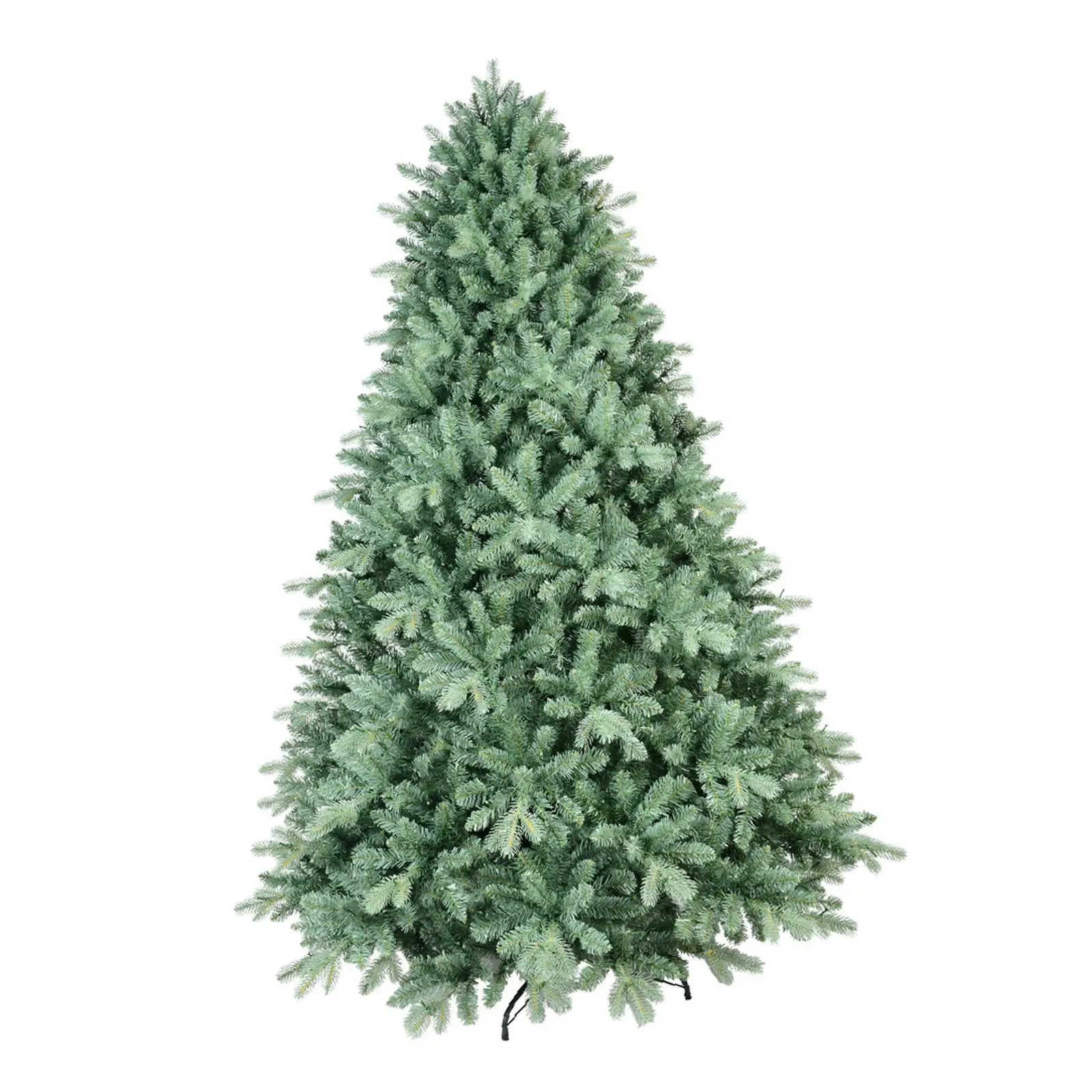 

Realistic 4FT Christmas Tree with Hinged Folding Branches Blue Green Tint PVC Pine for Seasonal Living Room Decoration