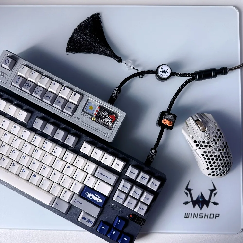 Winshop 2-in-1 Esports Magnetic Mechanical Keyboard Cable with 8K Adapter 1.6M Type-C USB High-end Player Gaming Aviator Cable