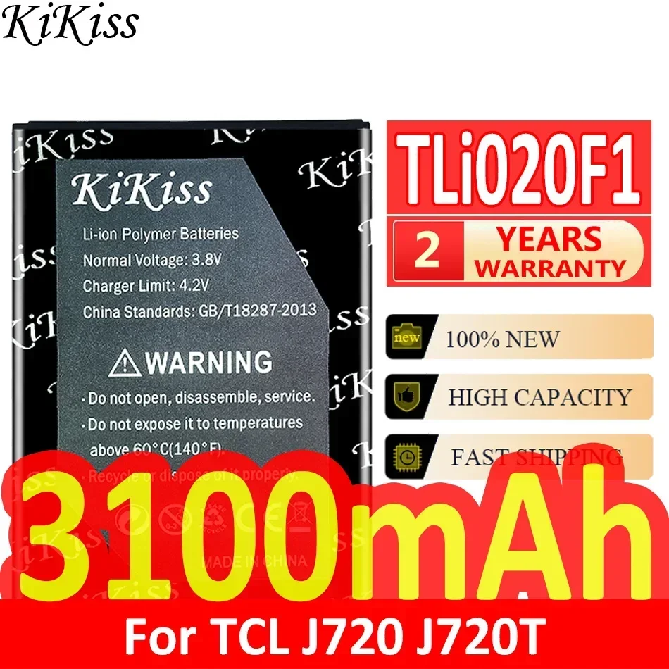 KiKiss Battery TLi020F1 3100mAh For TCL J720 J720T J726T J728T For Alcatel One Touch Pop 2 Pop2 5042d