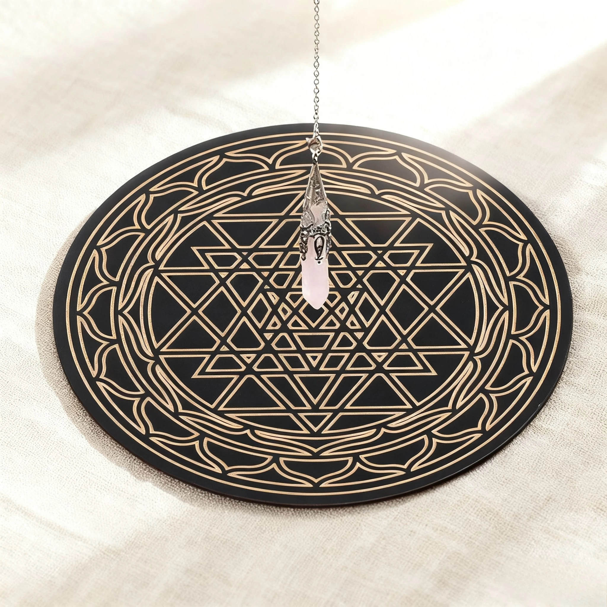 

Sri Yantra деревянная доска для гадания с маятником Мандала Геометрический дизайн Метафизическая энергетическая пластина Медитация Викка Алтарь Ритуальное использование