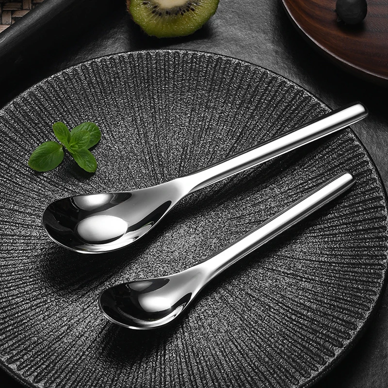 Stainless Steel Thickening Spoon Creative Long Handle Hotel Hot Pot Spoon Soup Ladle Home Kitchen Essential Tools