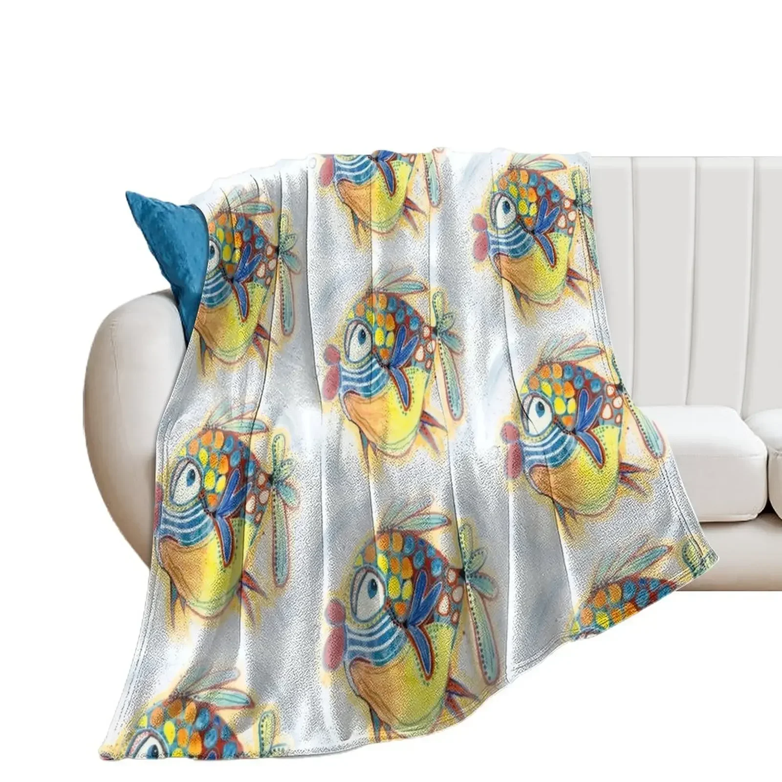 Fishy Throw Blanket Sofas Decoratives Decorative Sofa Blankets