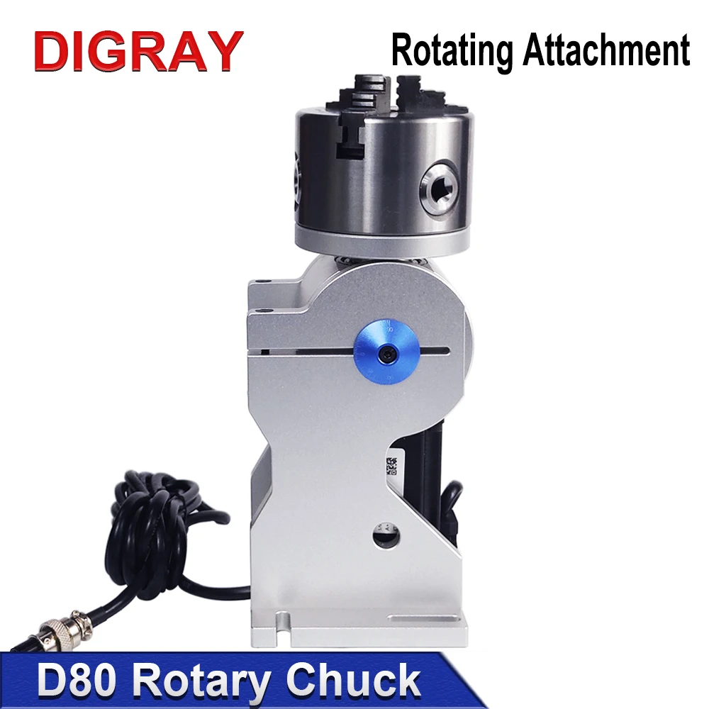 Imagem -06 - Diy Acessório Rotativo para Máquina de Marcação a Laser de Fibra Dispositivo Rotativo com Três Mandril Dm5042 Driver para Co2 uv Ra-d80a