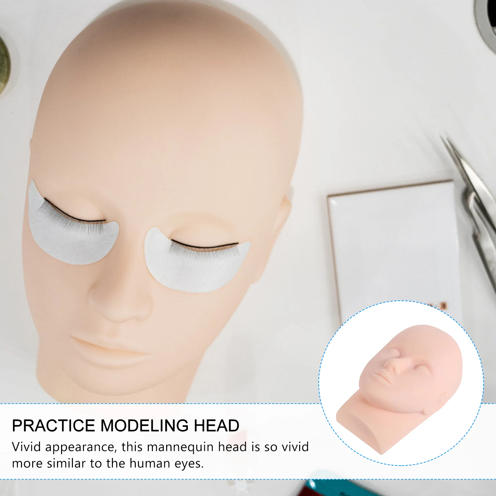 

Vivid Realistic Mannequin For Eyelash Extension Practice Cosmetology Makeup Training Face Painting Lash Practice Cosmetology