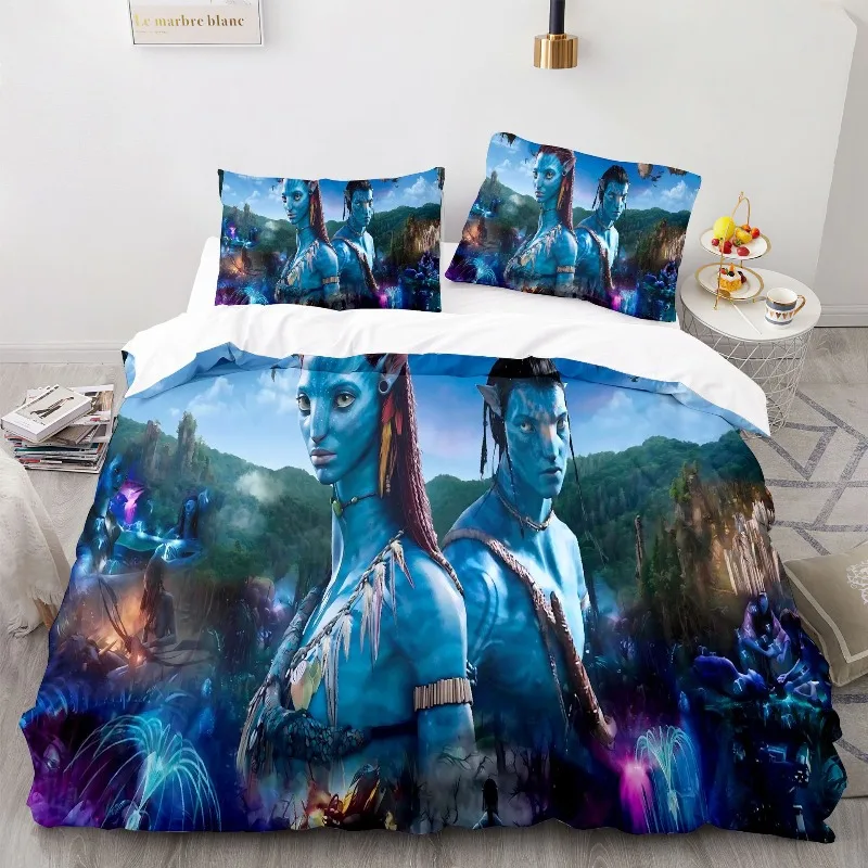 

New Avatar Water Way 3D Digital Printed Bedding Set Home Double Duvet Cover and Pillowcase Soft and Comfortable Bedding Set