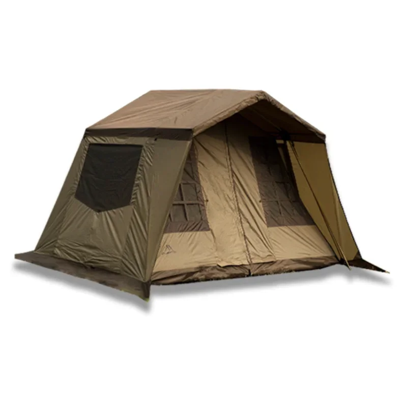 

Двухэтажная палатка для кемпинга и пикника на открытом воздухе, портативная ветрозащитная и непромокаемая палатка для кемпинга с солнцезащитным кремом и защитой от ультрафиолета