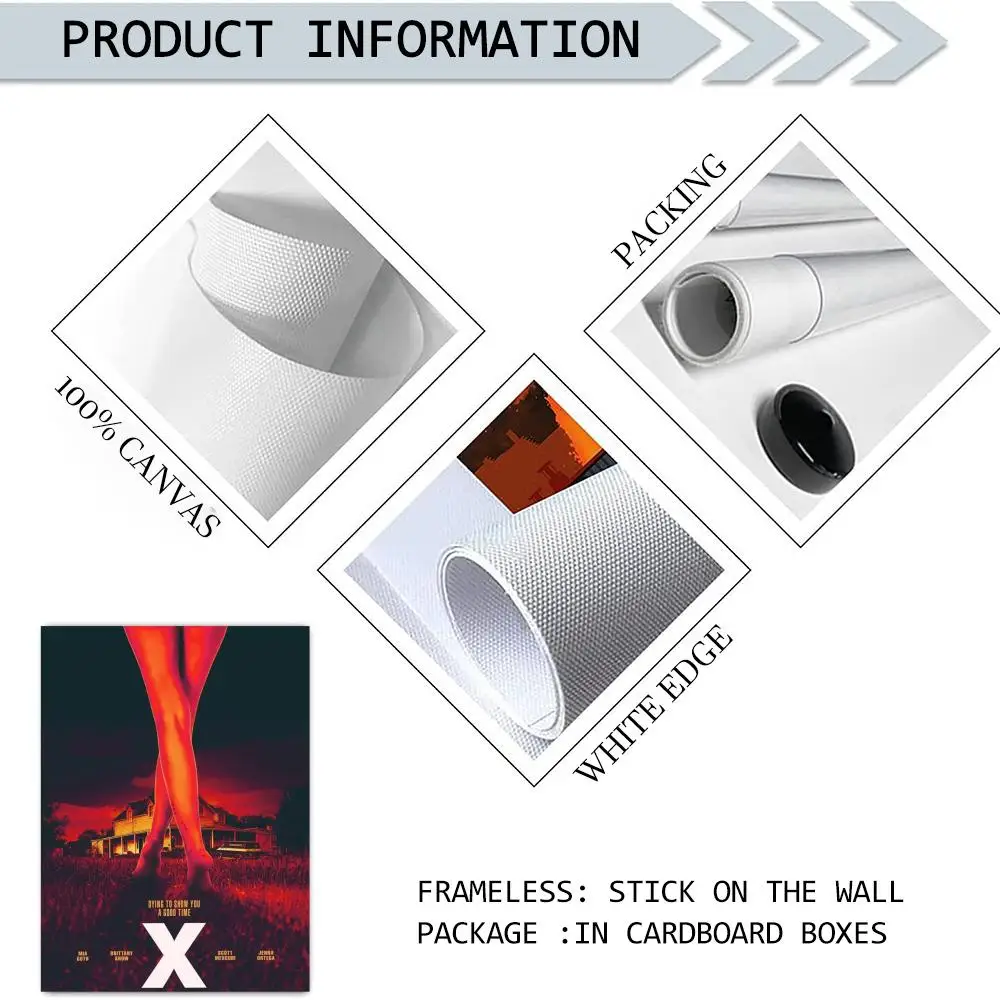 M-Maxxxine Horror Movies Poster HD Print Personalized Canvas Wall Mural Art Poster Photos for Living Room Home Decor Durable