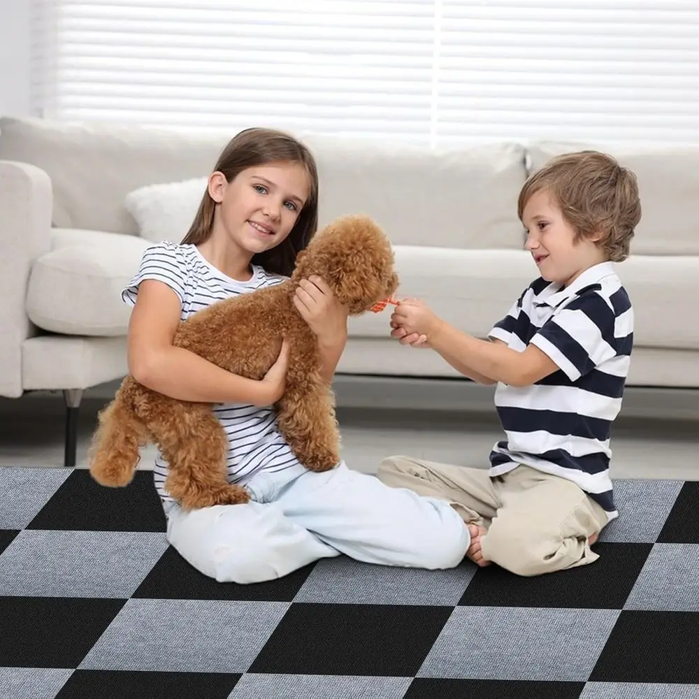 Carpet Tile 12” X 12” Self-Adhesive Carpet Floor Tiles Anti-Slip Reusable Carpet Squares Peel and Stick Carpet Floor Tile Easy I
