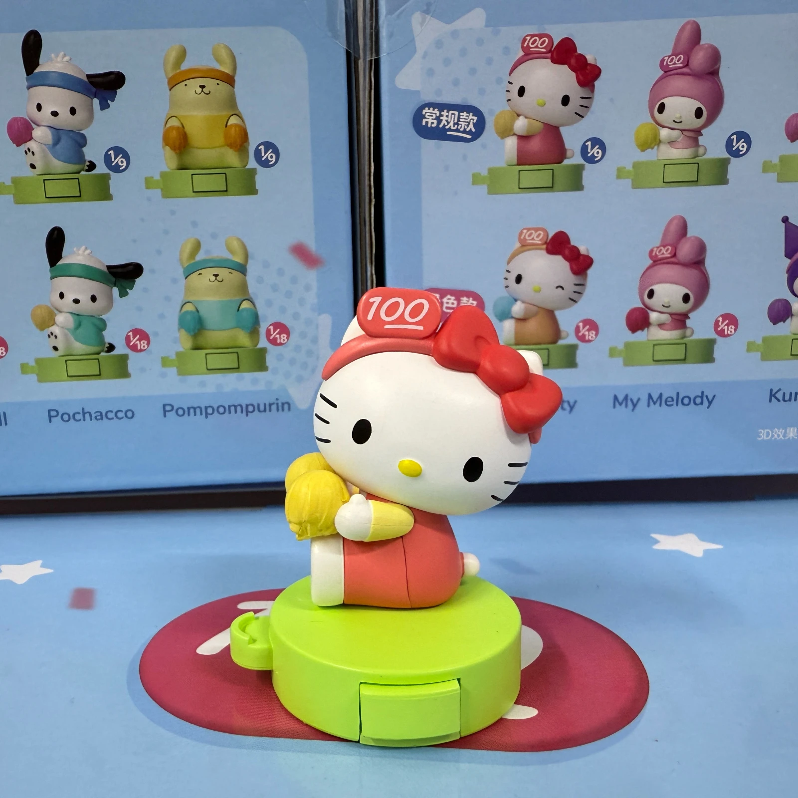 شخصيات سانريو صندوق أعمى صغير لعبة فريق التشجيع رئيس دمية متحركة شخصيات كاواي مرحبا كيتي كورومي مكتب ديكور هدايا الاطفال