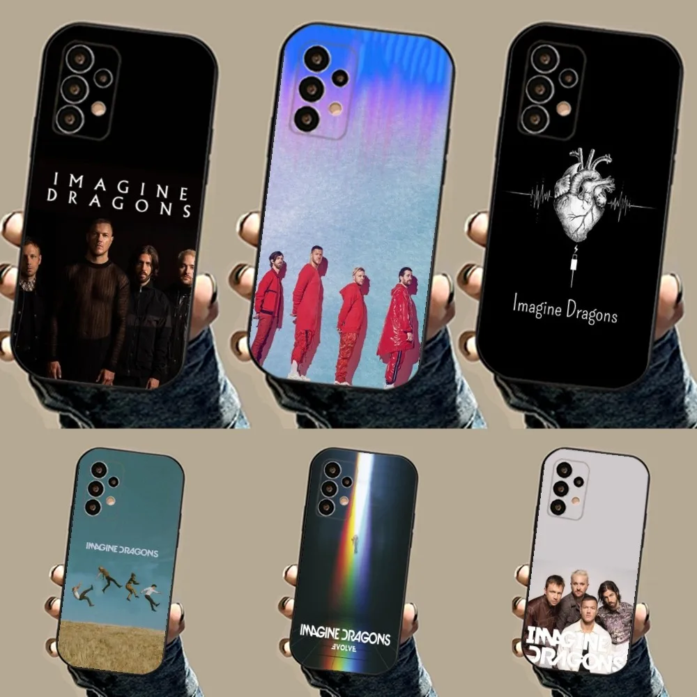 Band I-Imagine Dragons Loom Phone Case For Samsung S24,23,23,22,30,21,10,9,Note20 Ultra,Lite,Ultra,5G,Plus,FE,Black Soft Case