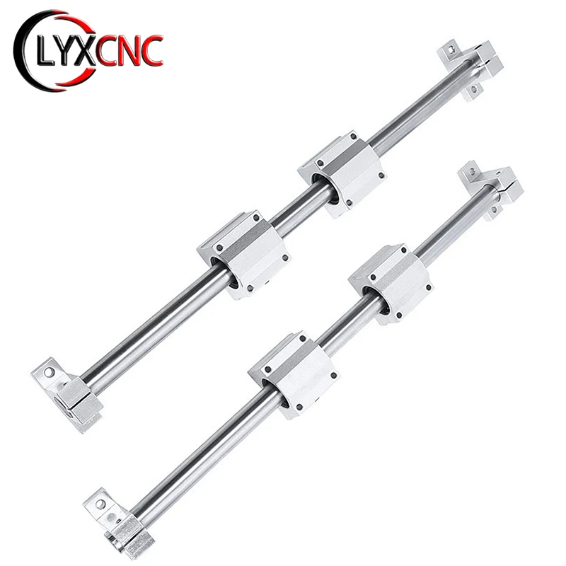 

2Pc Linear Rail Shaft OD 8/10/12/16mm L= 300/400/500mm Optical Axis 4Pcs SCS8/10/12/16UU Bearing Block 4Pcs SK8/10/12/16 Support