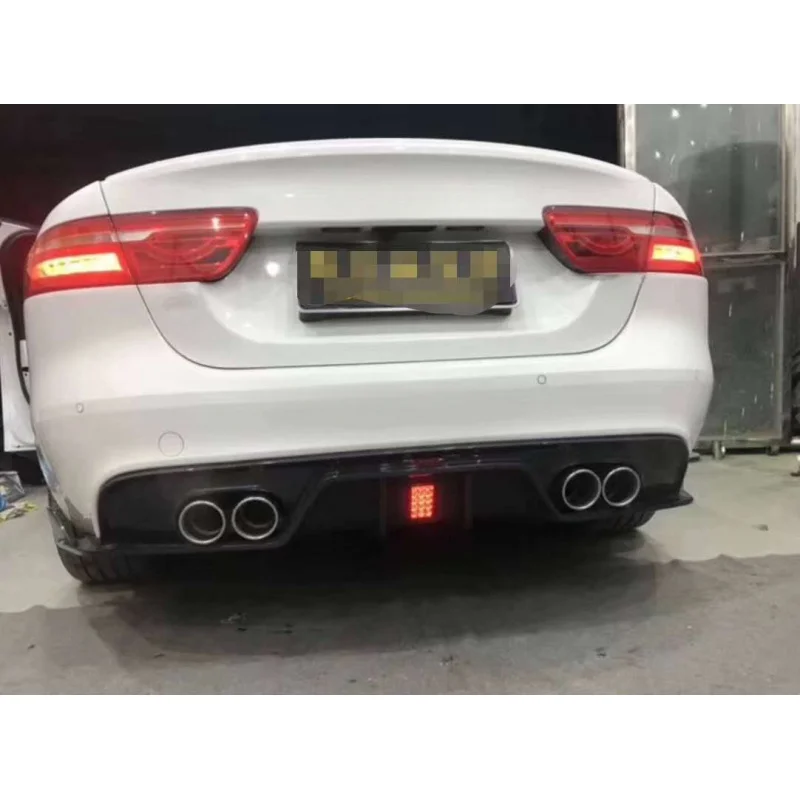 

For Jaguar XE Sedan 4-Door 2015-2017 Carbon Fiber Rear Bumper Lip Diffuser Spoiler