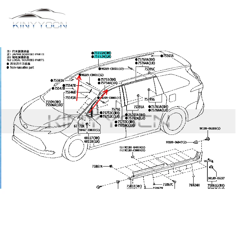 Для Toyota Corolla уплотнение каналов на крышу OEM стиль водонепроницаемый резиновый уплотнитель точно подходит для замены формования дождевой желоба