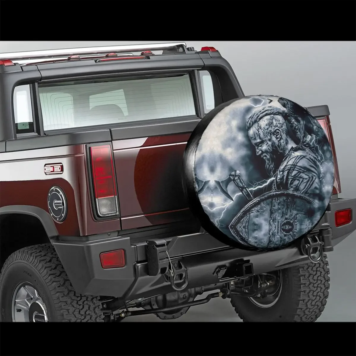 Custom Ragnar Lothbrok Vikings Spare Tire Cover for Jeep Honda Viking King Car Wheel Protectors Fits 14 15 16 17 Inch