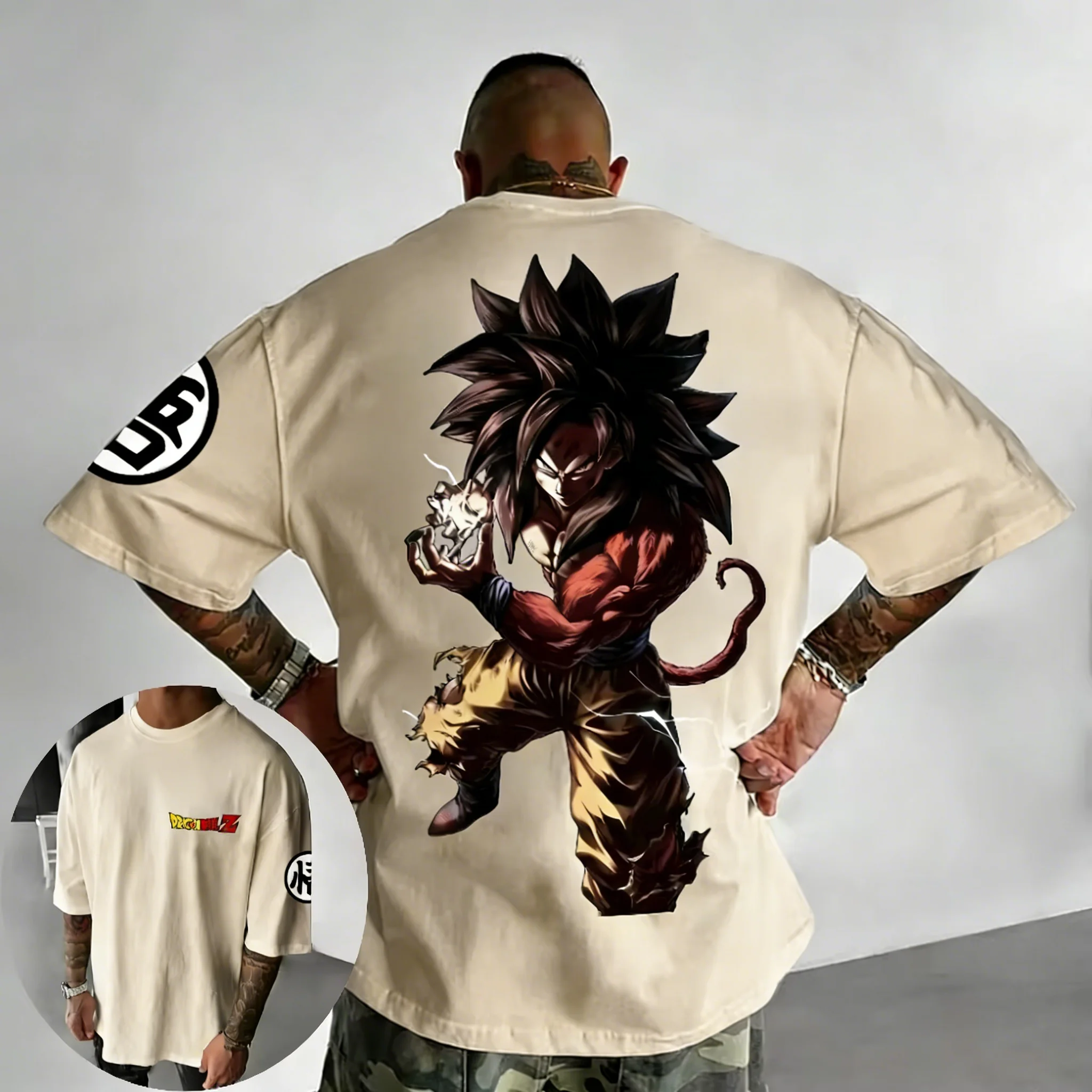 

Dragon Ball Anime Cotton T-shirt 2026 Summer New Super Saiyan 4 Printed Men and Women Street Hip Hop Casual Short Sleeve Top