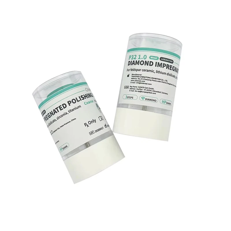 1 Stück Dental-Diamant-Polierscheibe mit 3 Körnungen, Gummi-Polierscheibe für Porzellan- und Zirkonoxid-Restaurationen, Zahnmedizin – Detail 6