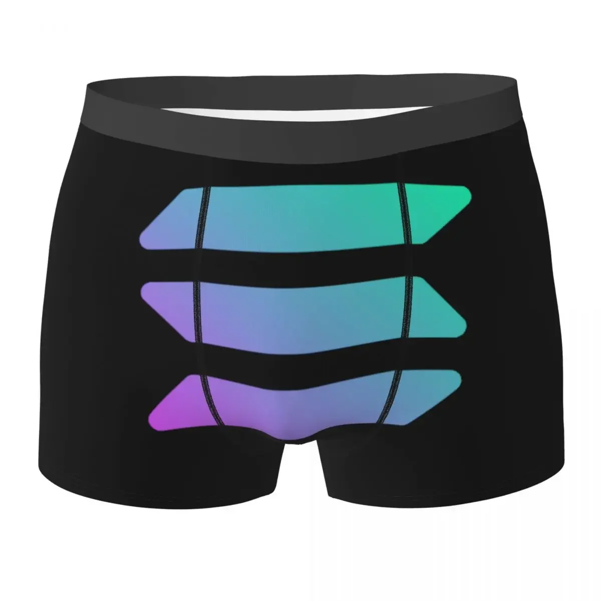 Boxer Underpants Shorts Solana Cryptocurrency - Solana SOL Panties Men Breathable Underwear for Homme Man Boyfriend Gift