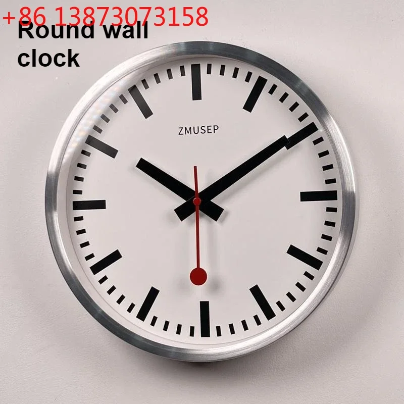 Luxury Metal Wall Clock Simple Creative Silent Movement Wall Clock Round Living Room Quartz Pointer Elegance Interior Home Decor