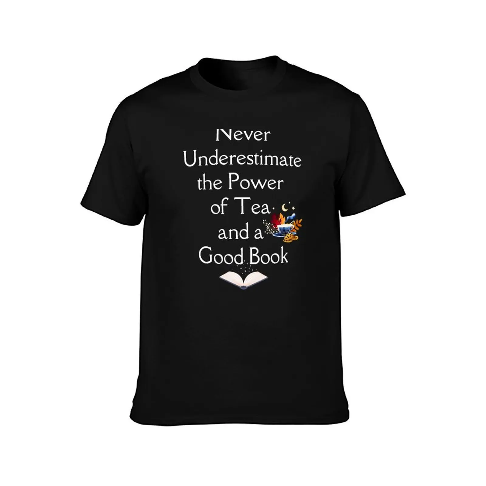 curl up with a good book and a lovely cup of tea T-Shirt Large Size Loose Casual Tee