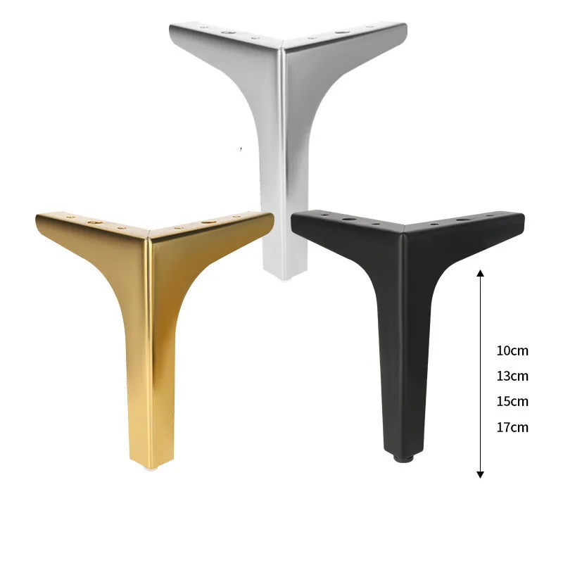 4 pz/set gambe per mobili per la casa di lusso oro nero argento piedini per divani in metallo resistente per Hardware per mobili da scrivania per