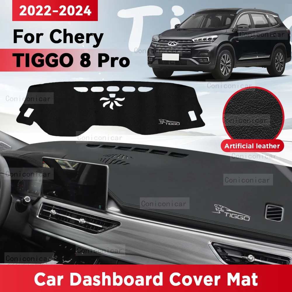 For CHERY TIGGO 8 Pro 2022-2024 Car Dashboard Mat Sun Shade Pad Avoid Light Mat Instrument Desk Carpet Protection Accessories