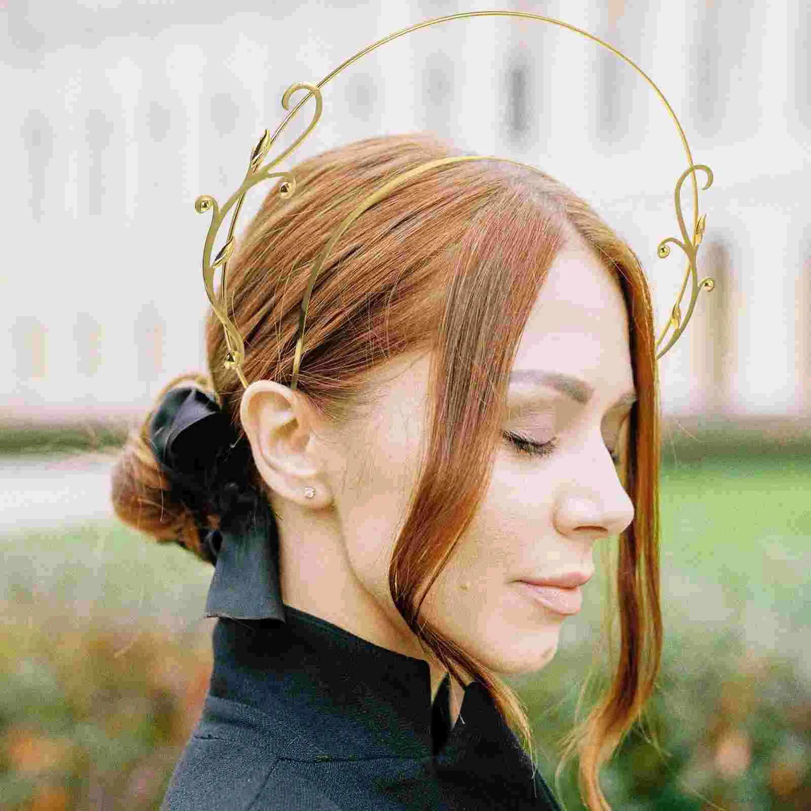 2 Pcs Headband Creative Hair Decor Alloy Headwear Bands Accessories Virgin Headdress Fashion Hairband Stylish Hoops Zinc Bride