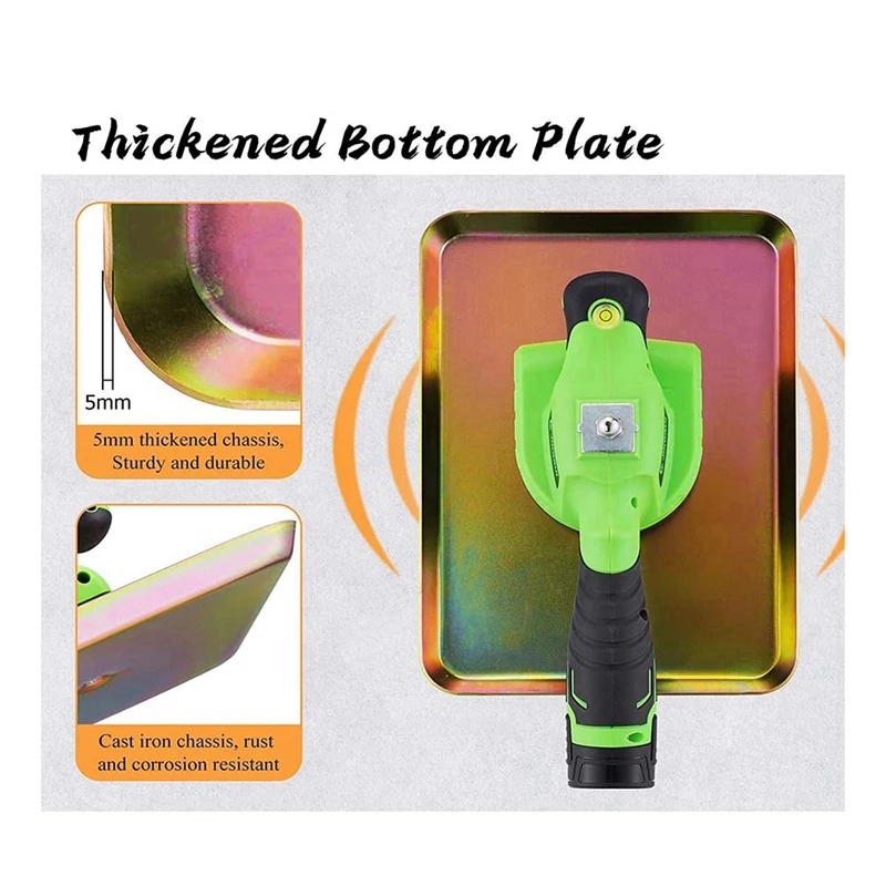 Lithium-Ion Cordless Concrete Flat Plate Trowel Portable Hand-Held Concrete Cement Vibrating Machine 12V 2000MA US Plug